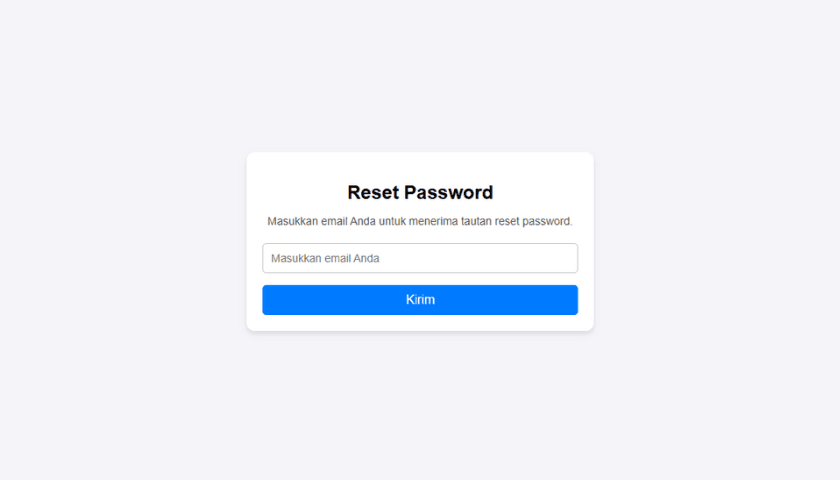 Membuat Halaman Reset Password dengan HTML dan CSS